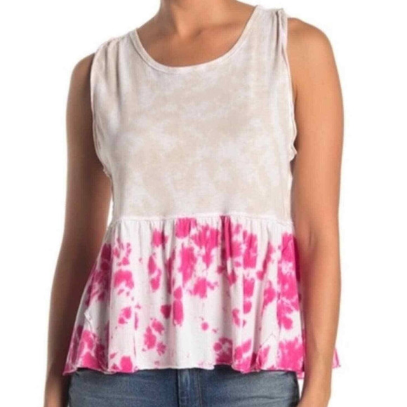 Free People Tops - Free People Anytime Tie Dye Tank in Pink Size Large